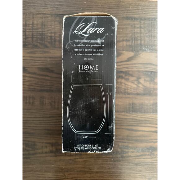 Set of 4 HOME Essentials & Beyond 21 oz. Stemless Wine Goblets - Picture 4 of 8